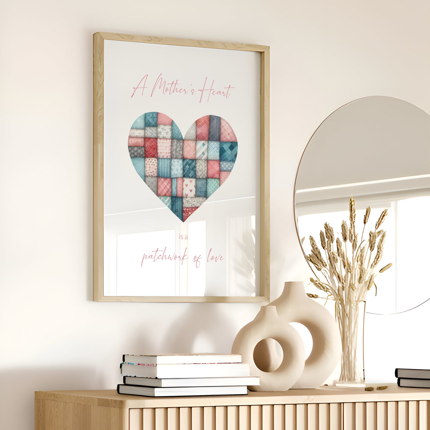 A Mother's Heart Is A Patchwork Of Love Print