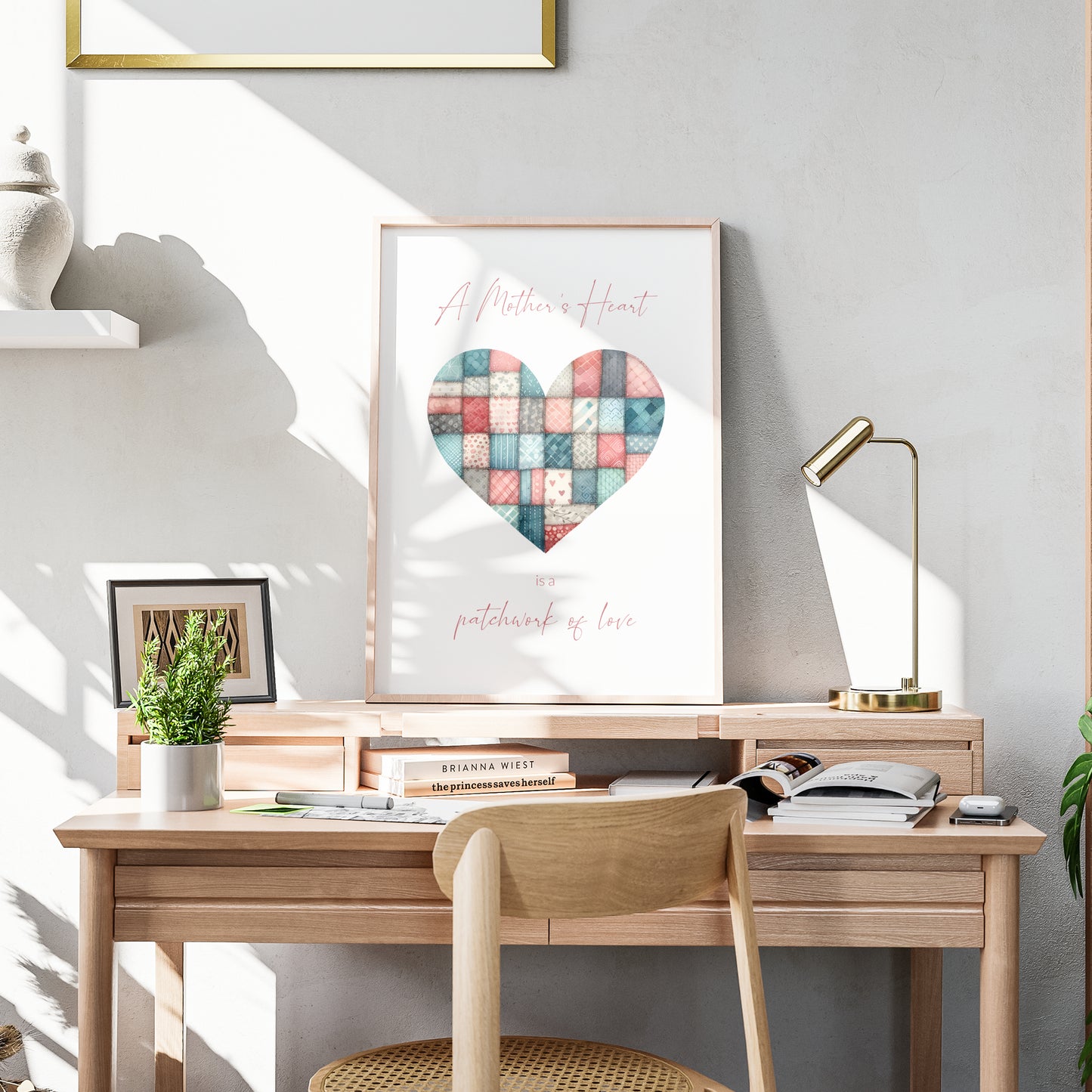 A Mother's Heart Is A Patchwork Of Love Print