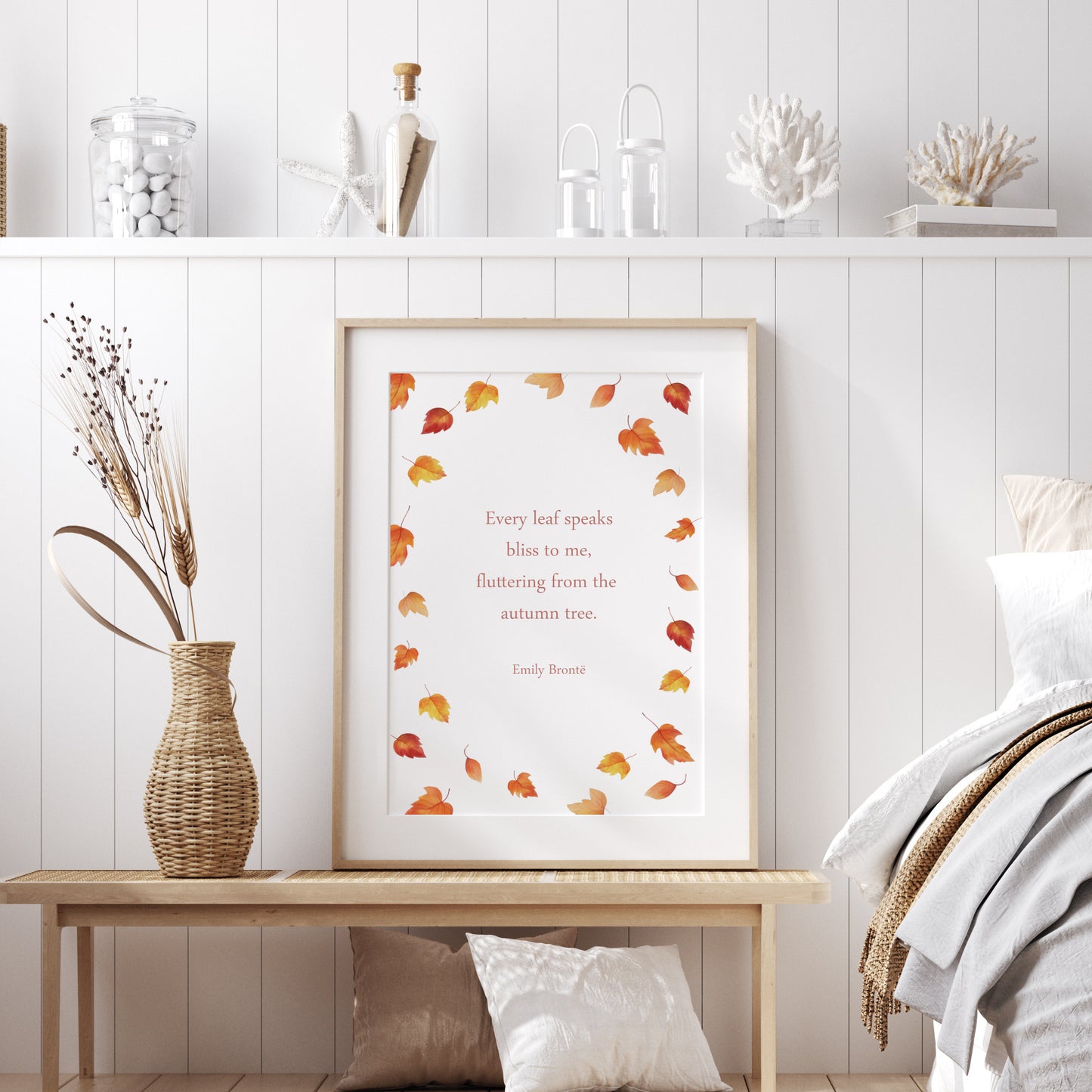 Every Leaf Speaks Bliss To Me by Emily Brontë Print