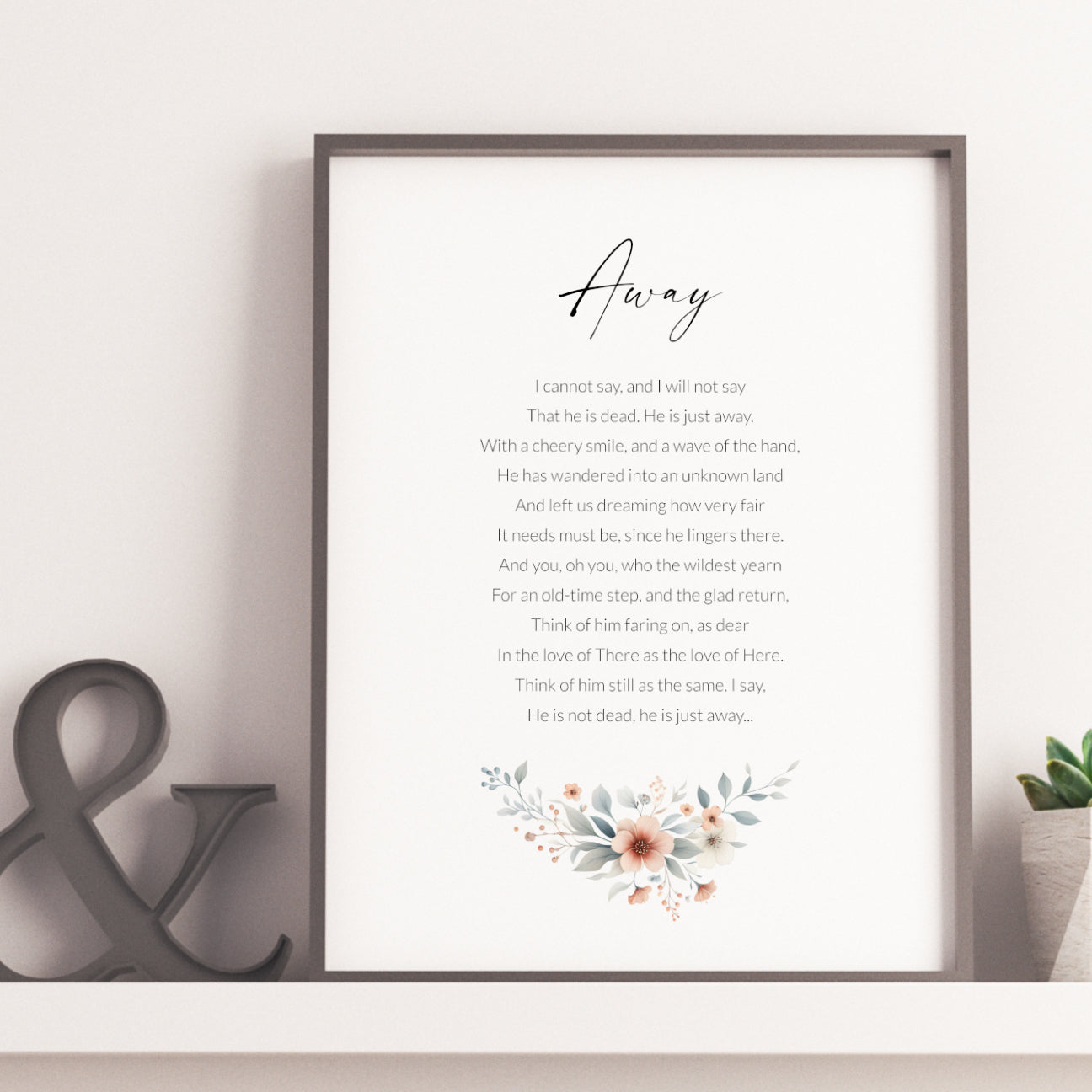 Away Print | James Whitcomb Riley Poem