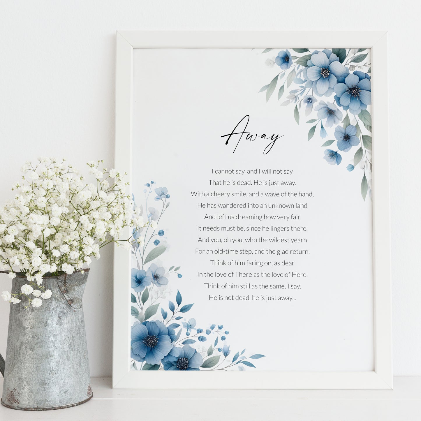 Away Print | James Whitcomb Riley Poem