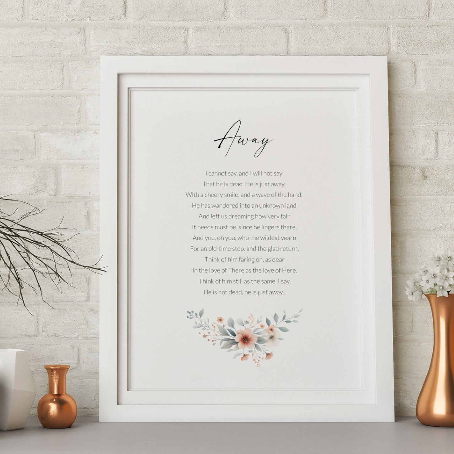 Away Print | James Whitcomb Riley Poem