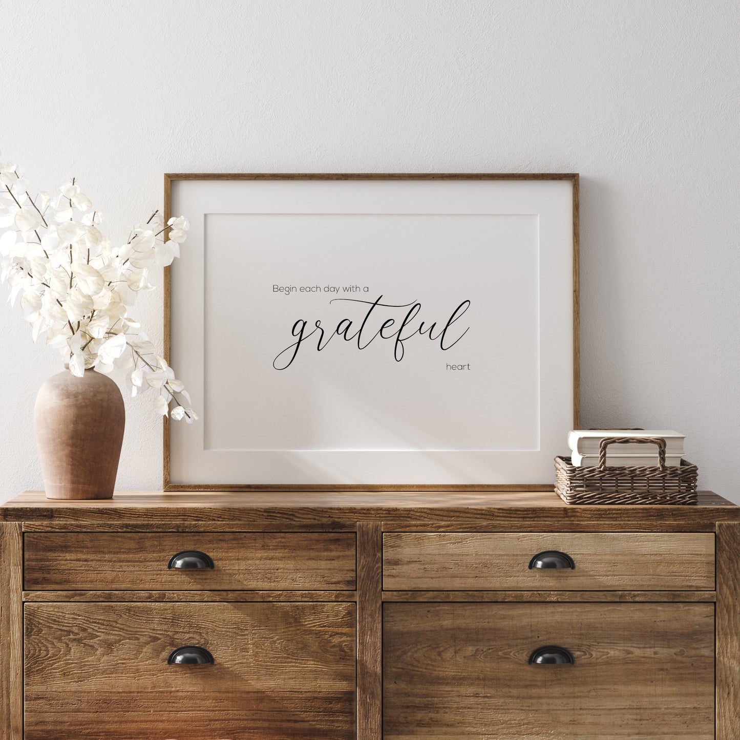 Begin Each Day With A Grateful Heart Print