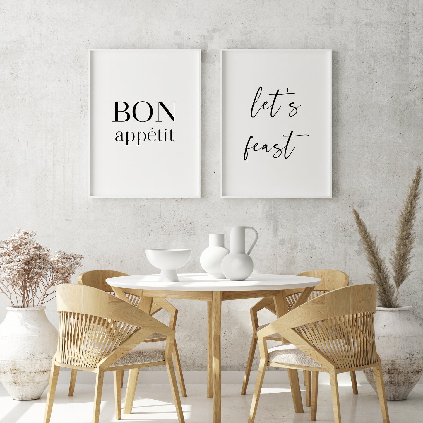 Bon Appetit Let's Feast Prints (Set of 2)