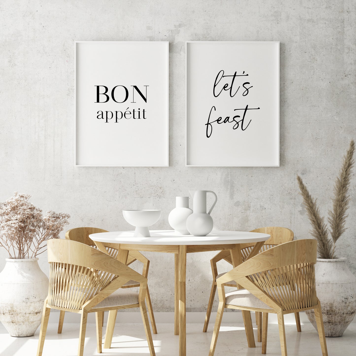 Bon Appetit Let's Feast Prints (Set of 2)