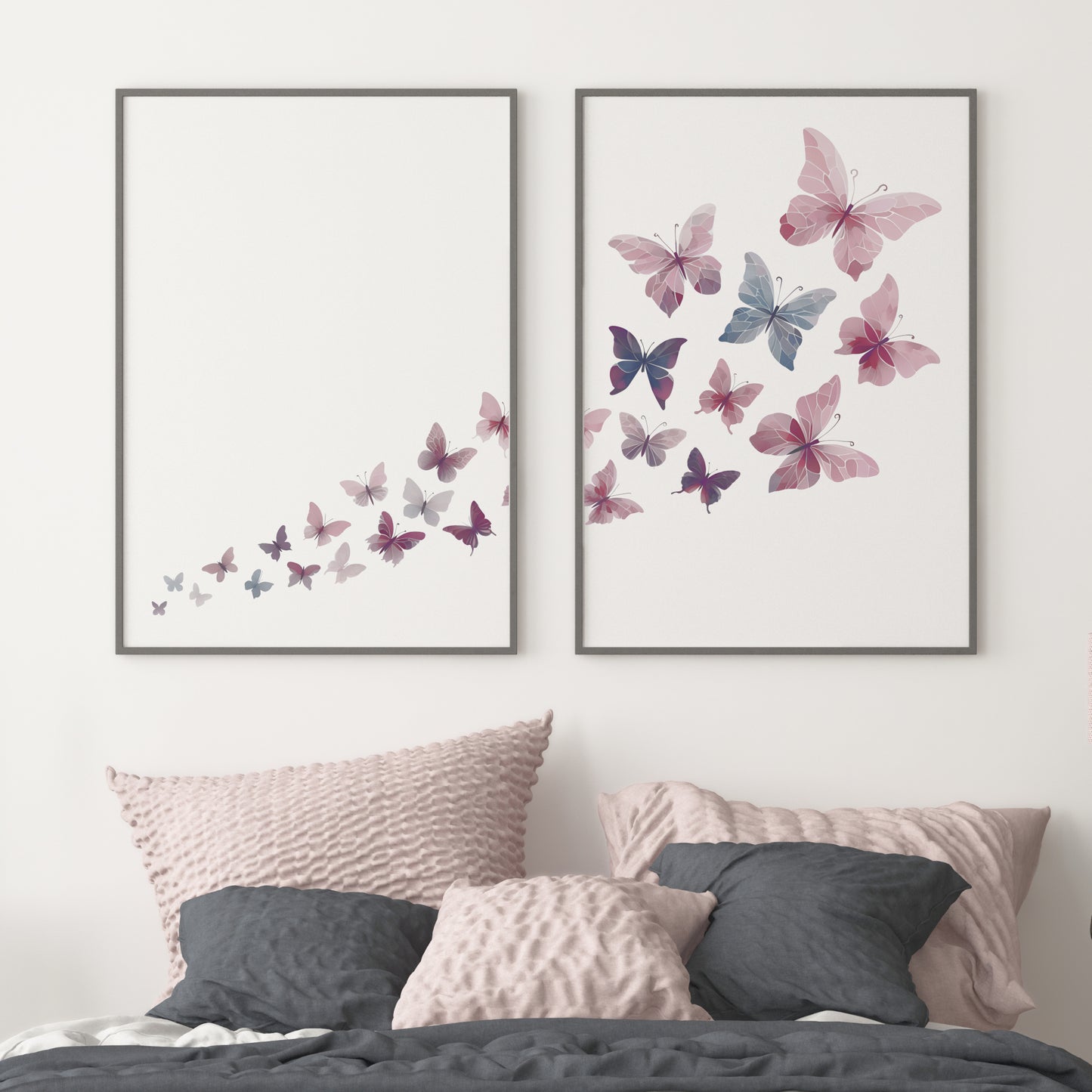 Butterfly Kaleidoscope Diptych Prints (Set of 2)