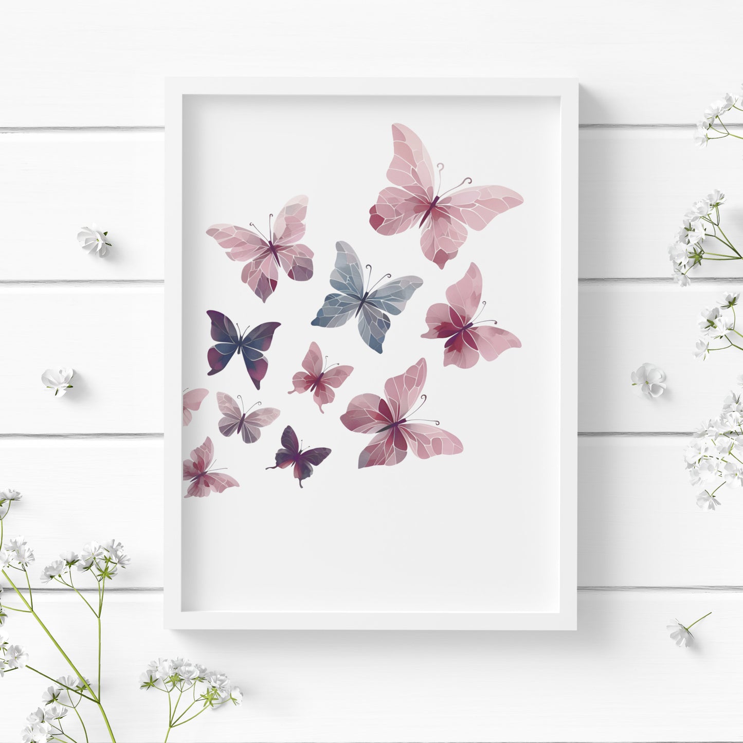 Butterfly Kaleidoscope Diptych Prints (Set of 2)