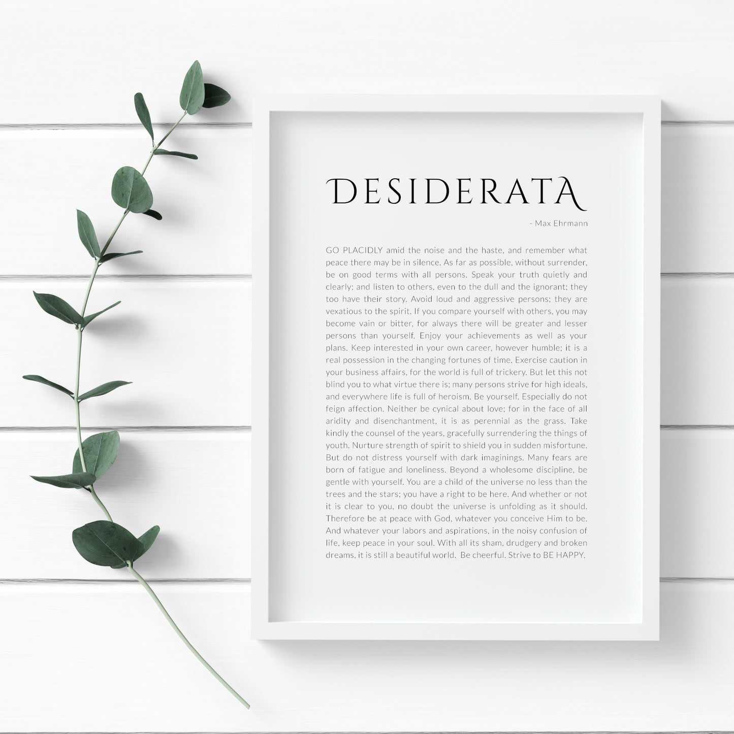 Desiderata by Max Erhmann Print