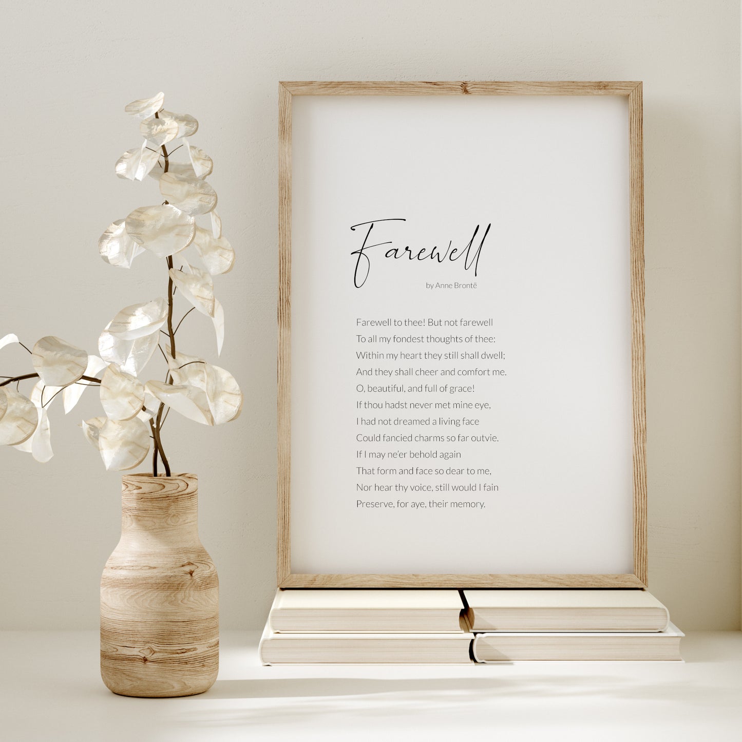 Farewell Print | Anne Brontë Poem