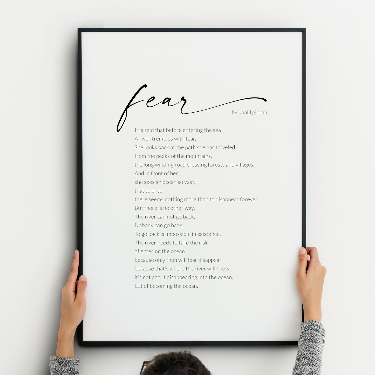 Fear by Khalil Gibran Print