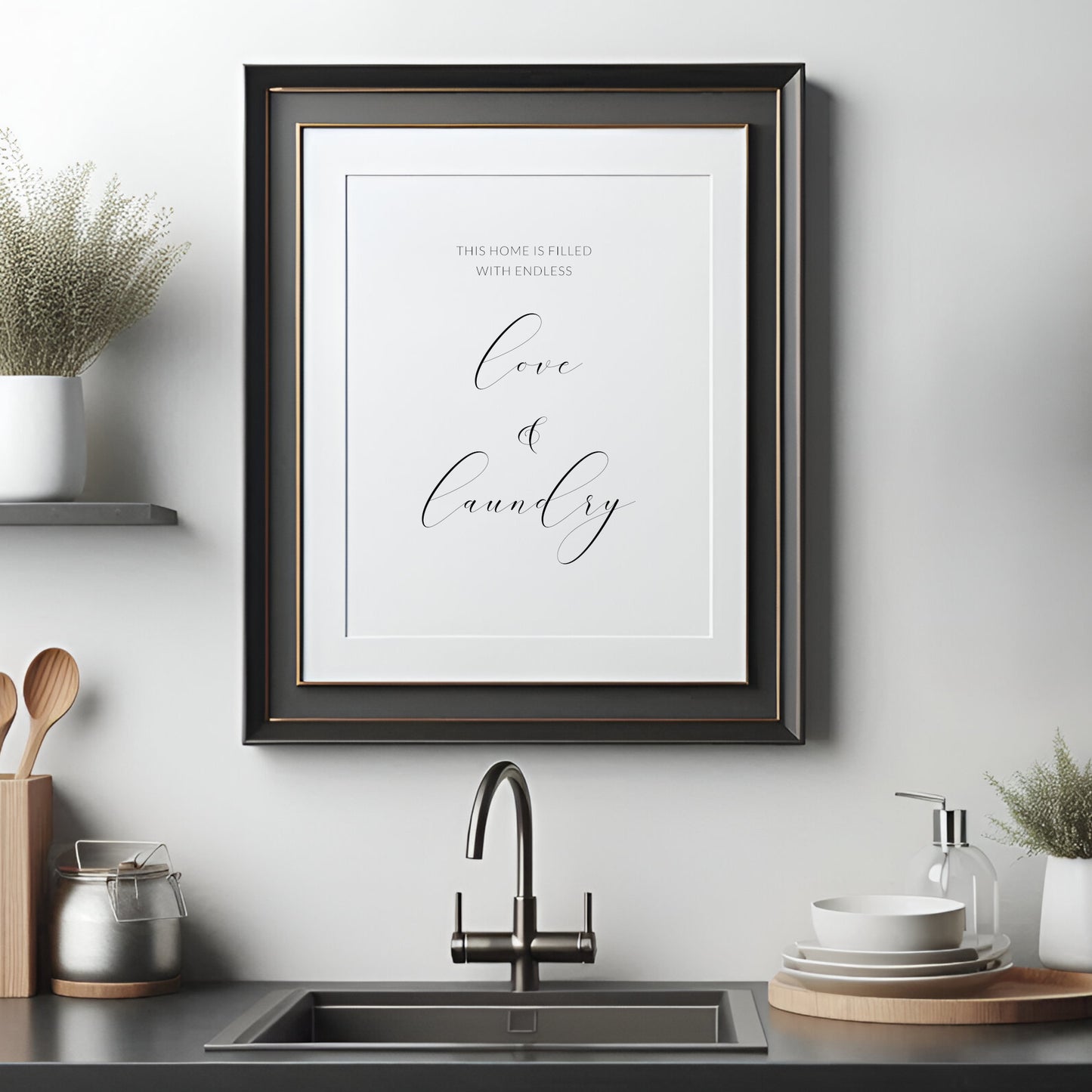 This Home Is Filled With Endless Love & Laundry Print