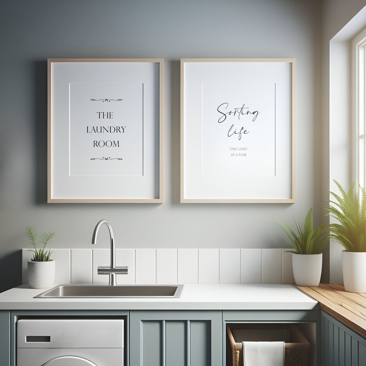 The Laundry Room & Sorting Life One Load At A Time Prints (Set of 2)