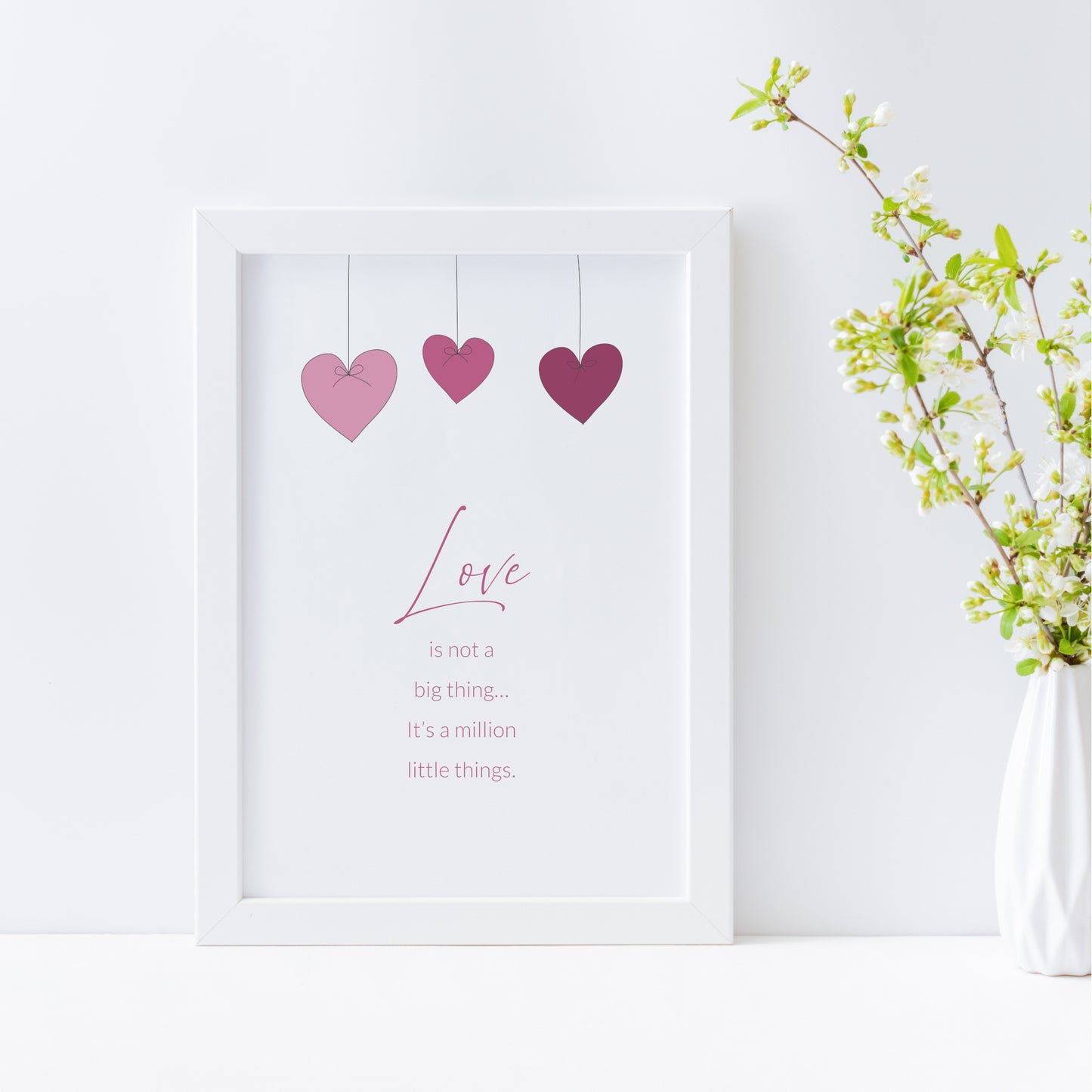 Love is not a big thing... It's a million little things | Quote Print