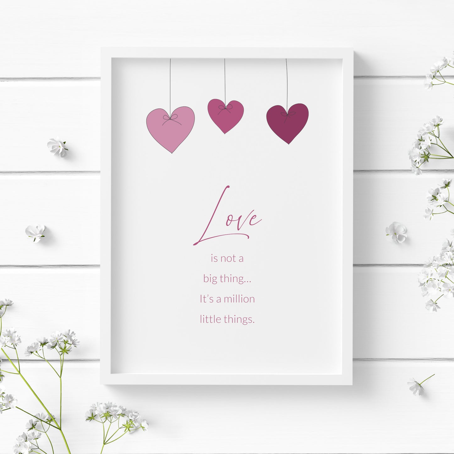 Love is not a big thing... It's a million little things | Quote Print