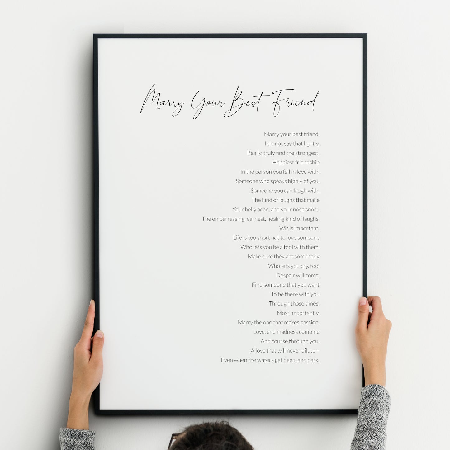 Marry Your Best Friend Print