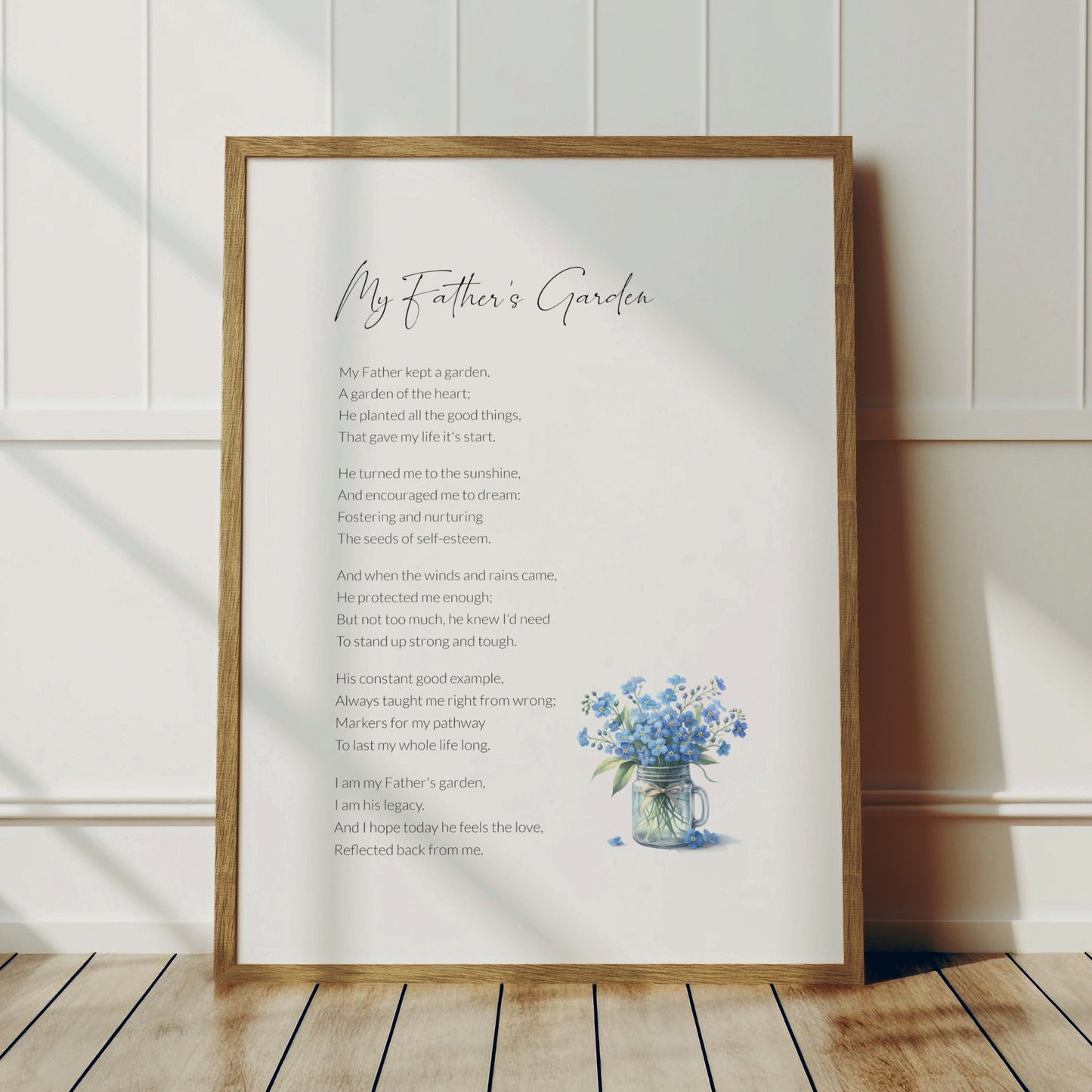 My Father's Garden Print | Poem (Unknown)