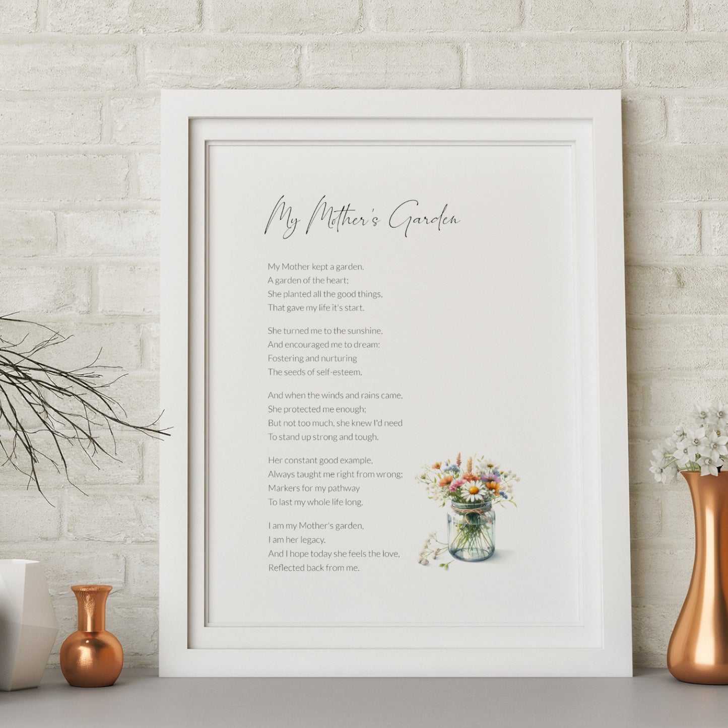 My Mother's Garden Print | Poem by Unknown Poet