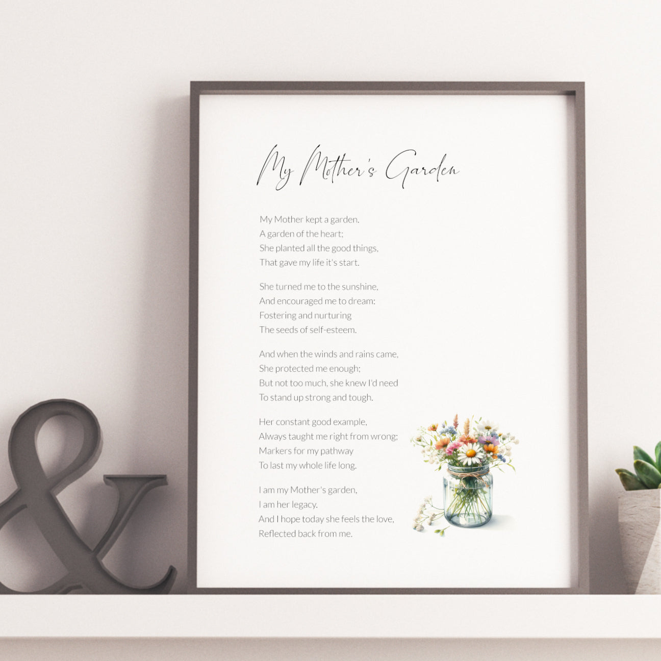 My Mother's Garden Print | Poem by Unknown Poet