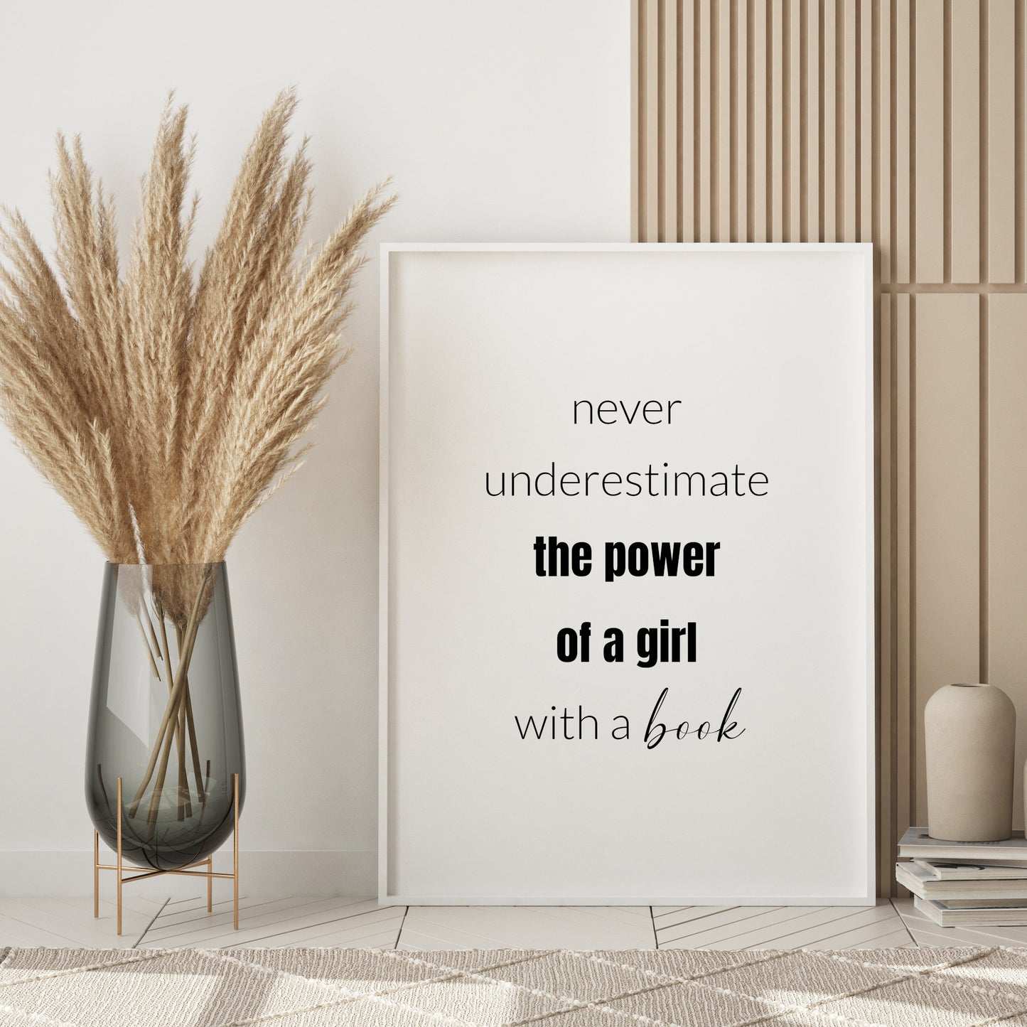 Never Underestimate The Power Of A Girl With A Book Print