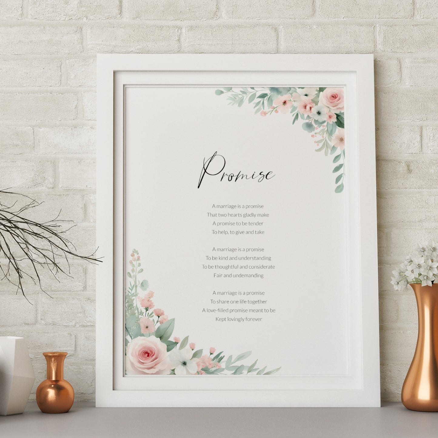 A Marriage Is A Promise Print