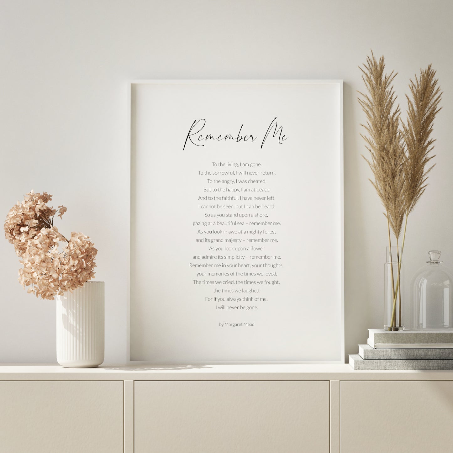 Remember Me Print | Margaret Mead Poem