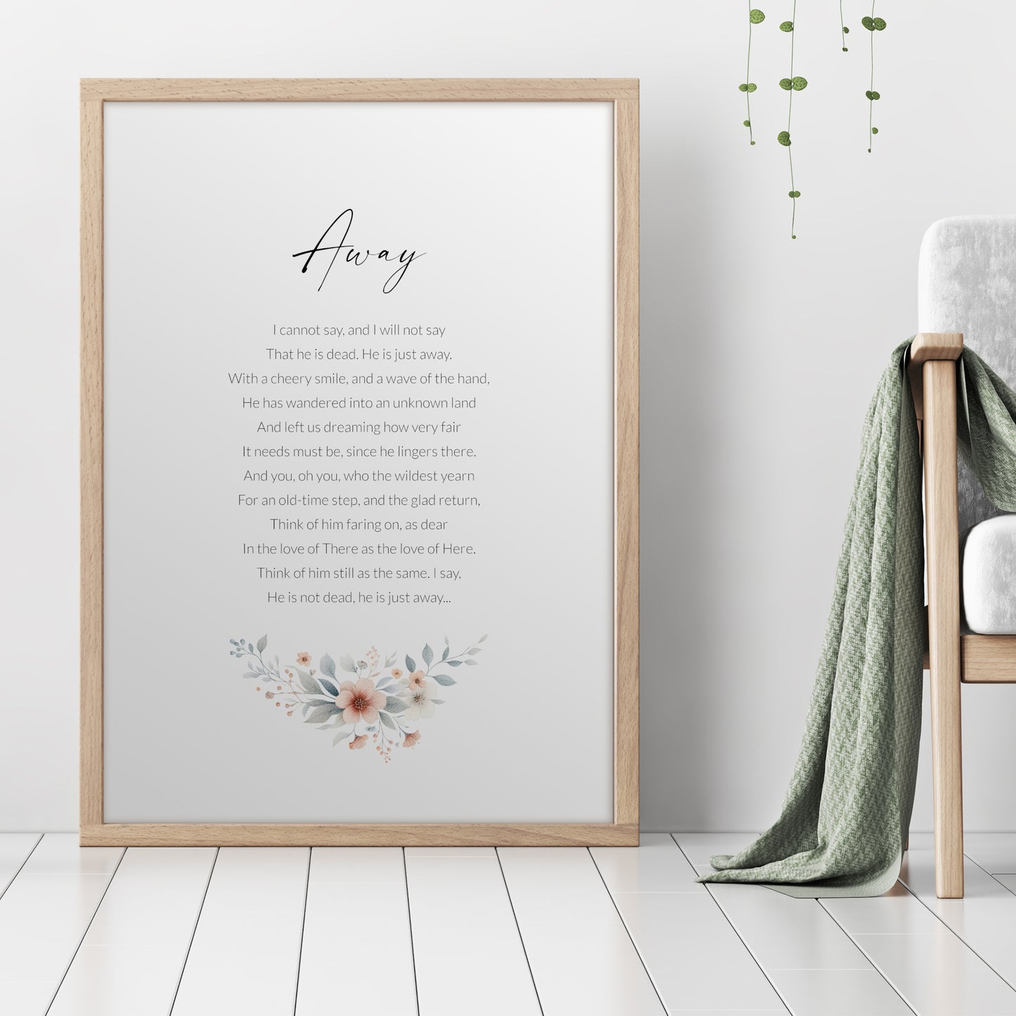 Away Print | James Whitcomb Riley Poem