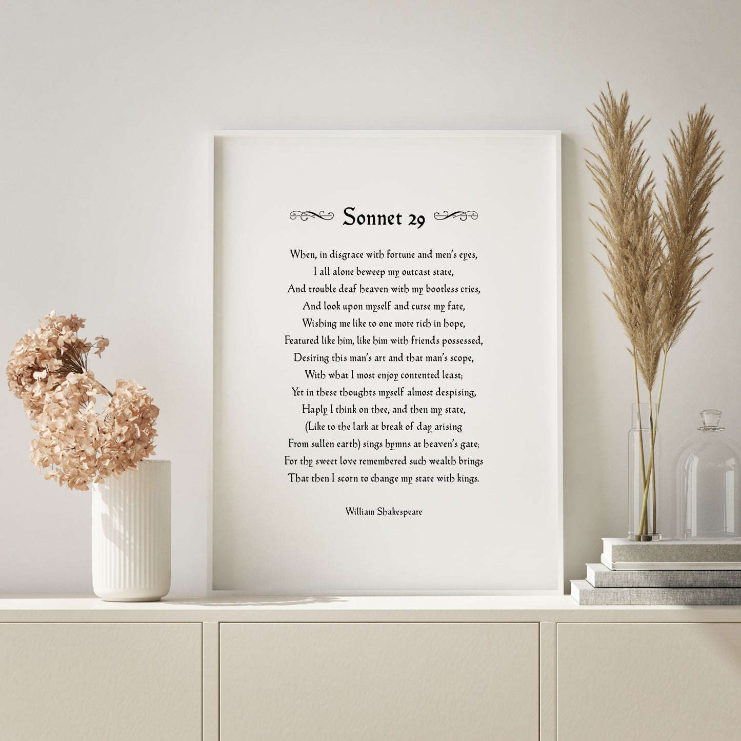 For Thy Sweet Love Remembered (Shakespeare's Sonnet 29) Print