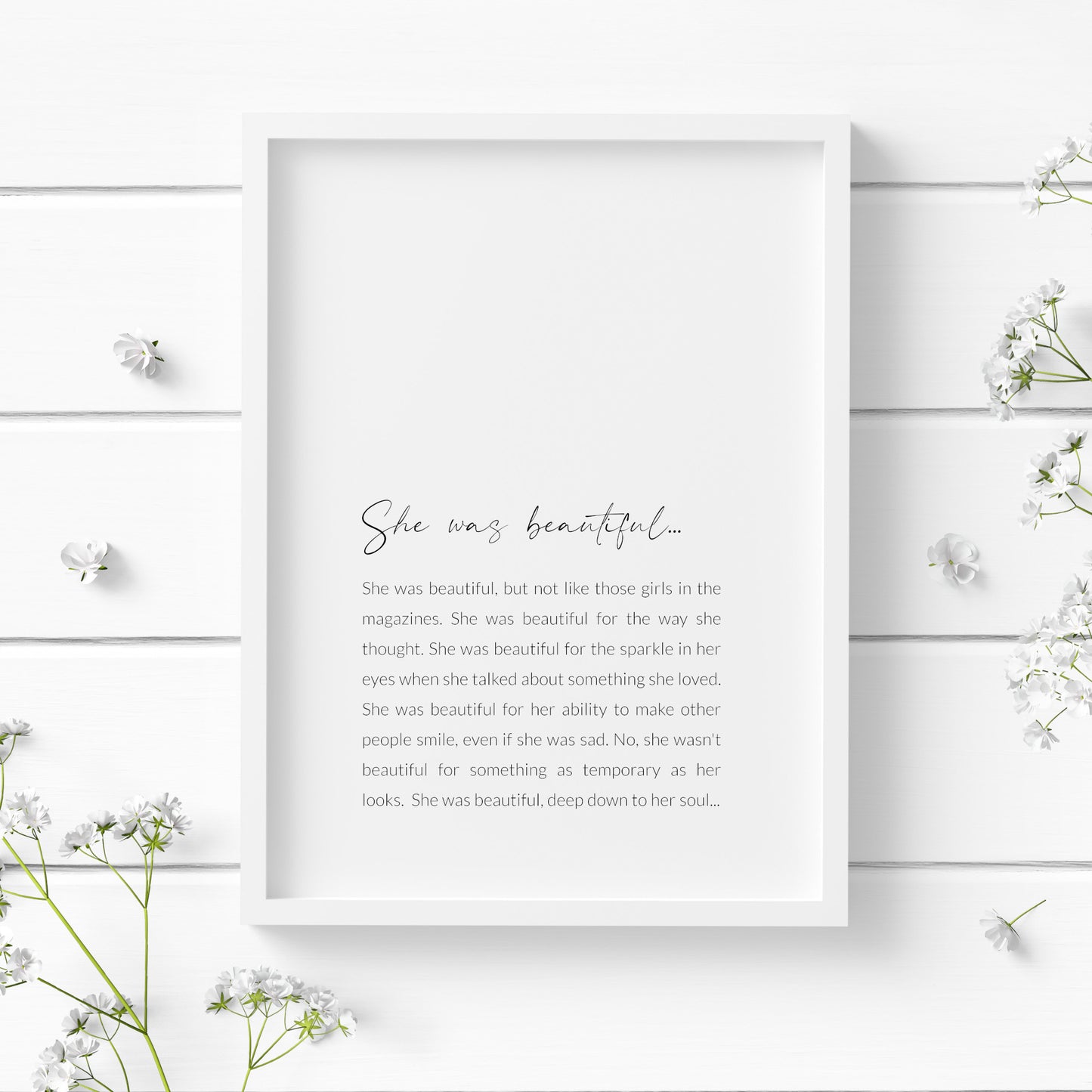 She Was Beautiful by F. Scott Fitzgerald Print