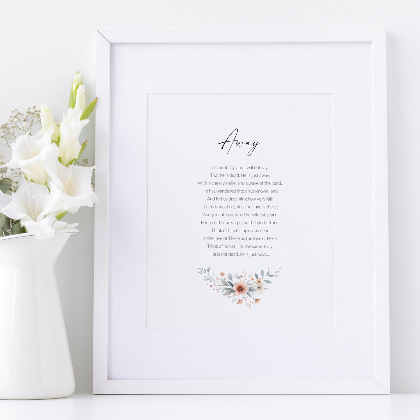 Away Print | James Whitcomb Riley Poem