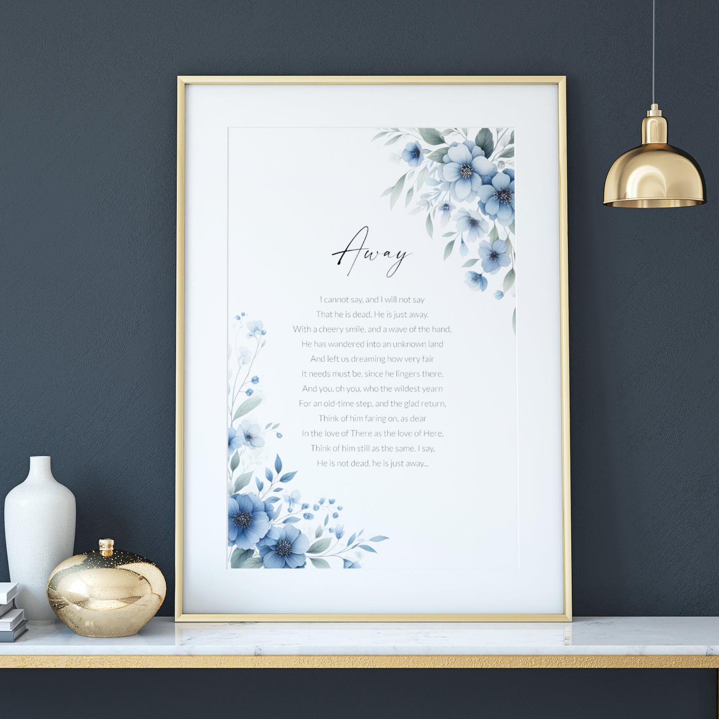 Away Print | James Whitcomb Riley Poem