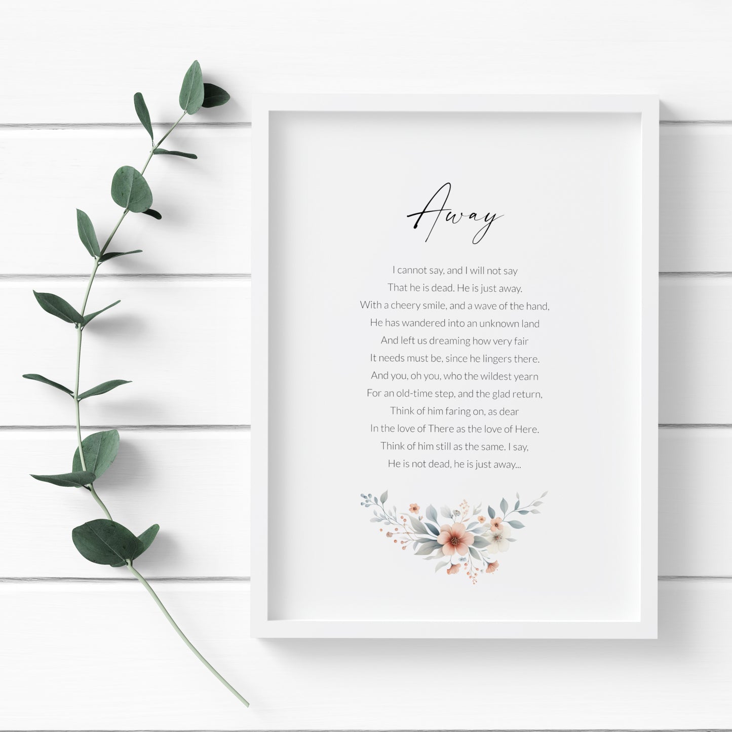 Away Print | James Whitcomb Riley Poem