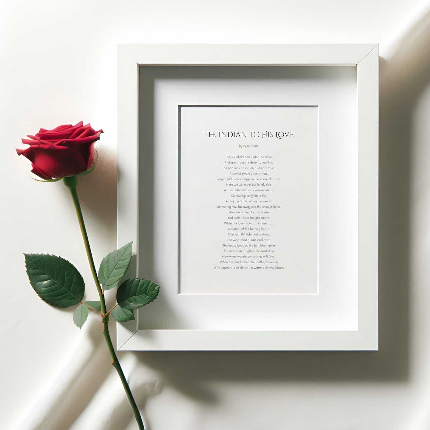 The Indian To His Love Print, Poem by William Butler Yeats