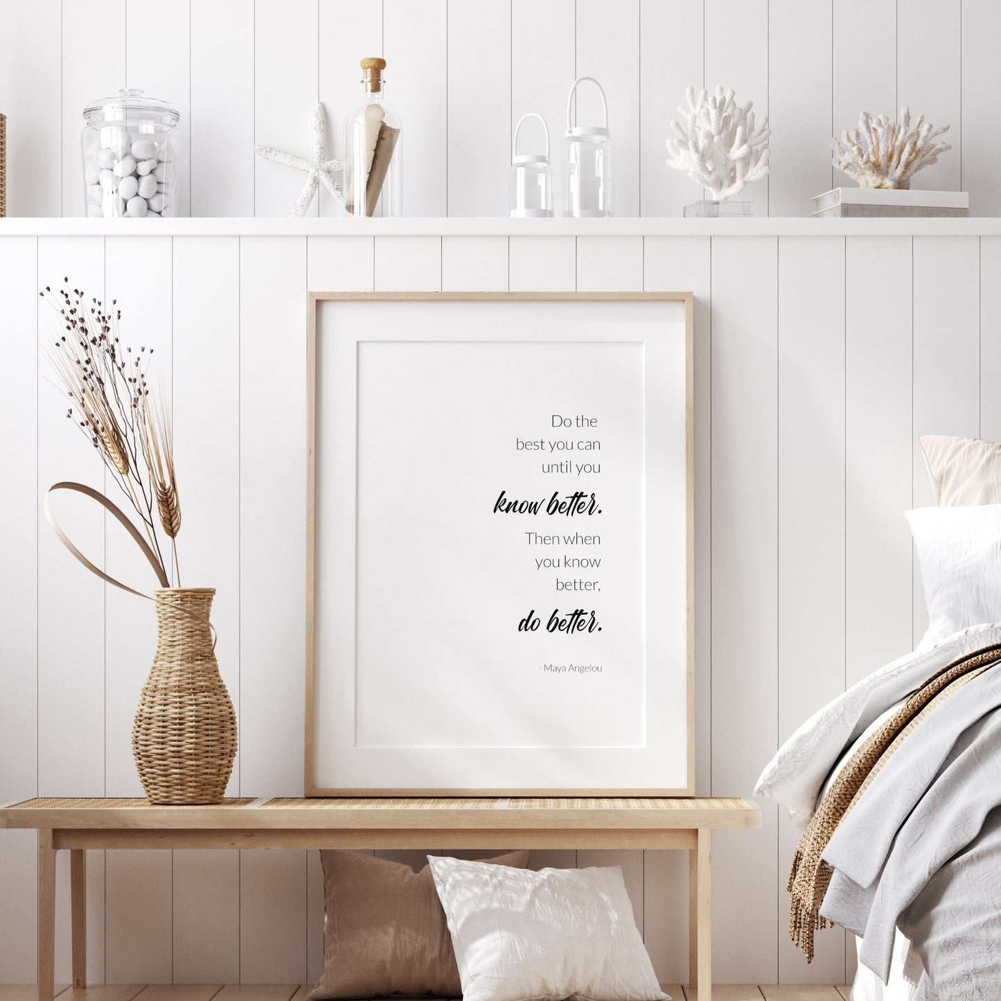 Do The Best You Can Until You Know Better (Maya Angelou Quote) Print