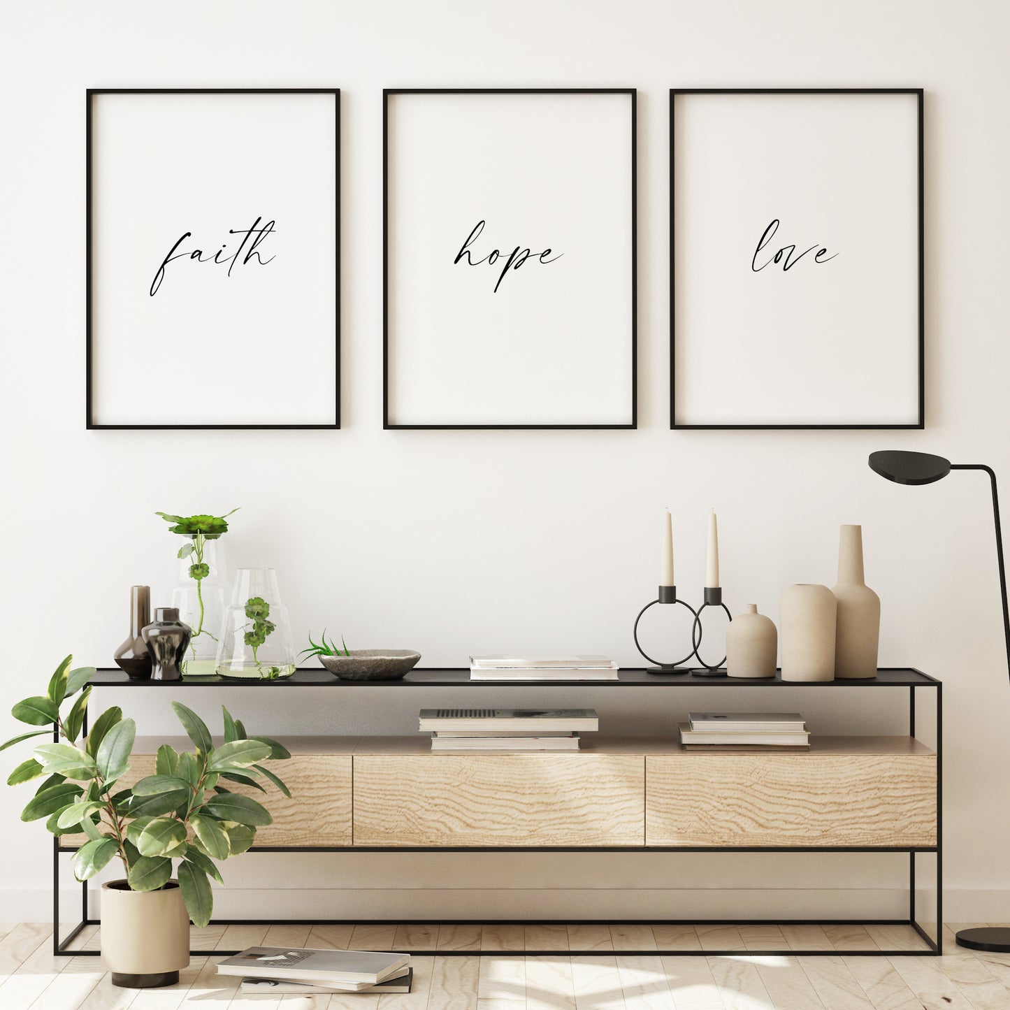 Faith Hope Love Prints (Set of 3)