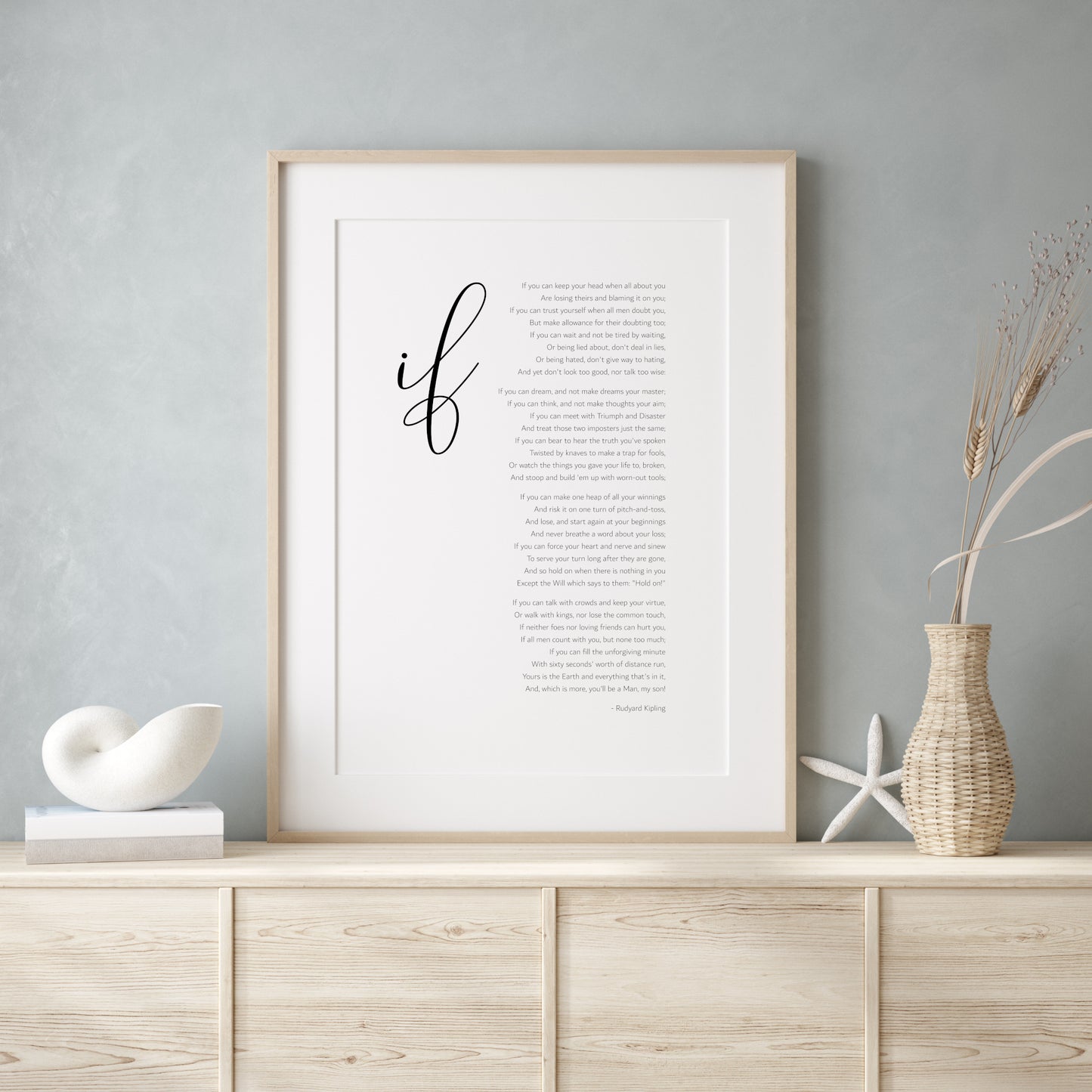 If by Rudyard Kipling Print