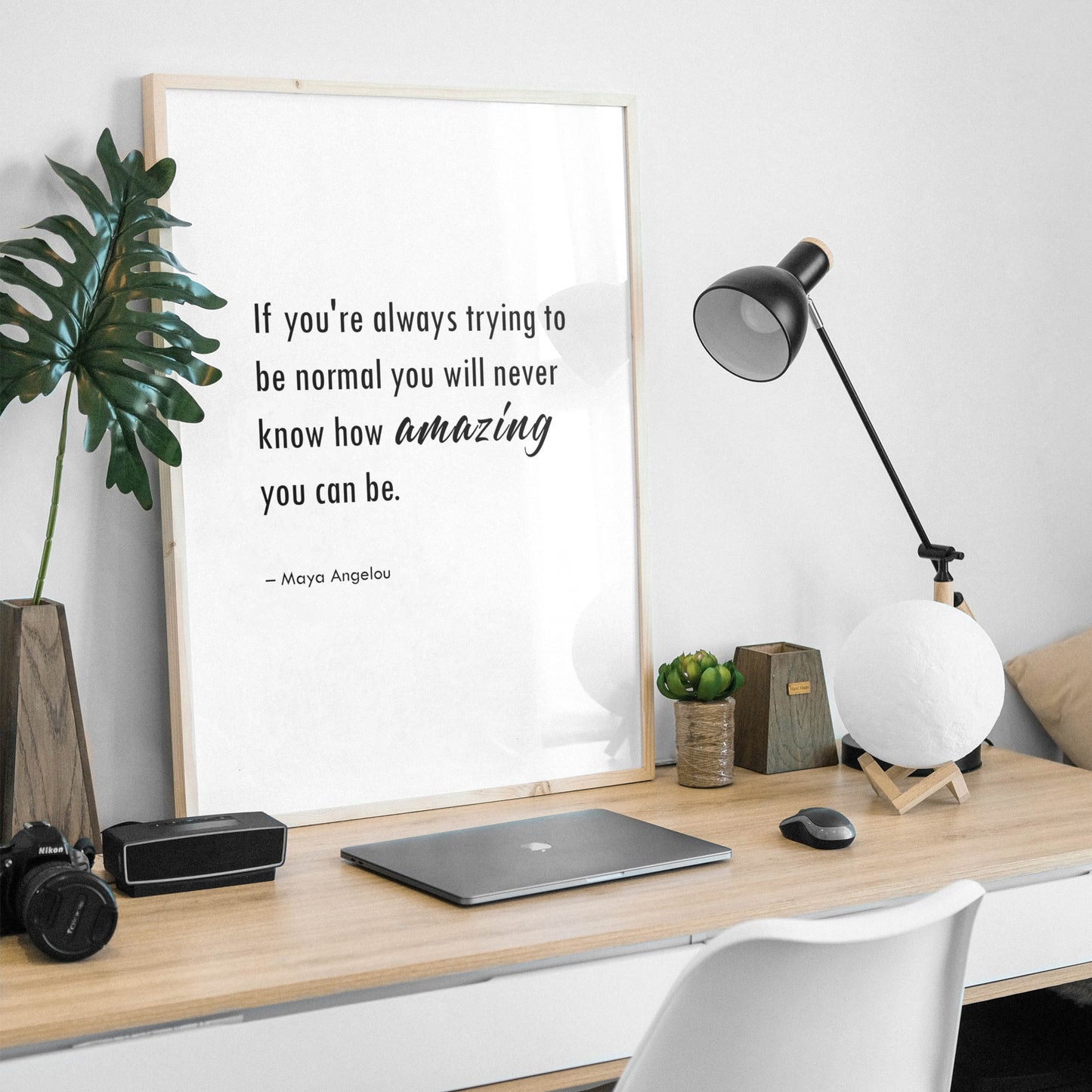 If You're Always Trying To Be Normal You Will Never Know How Amazing You Can Be (Maya Angelou Quote) Print