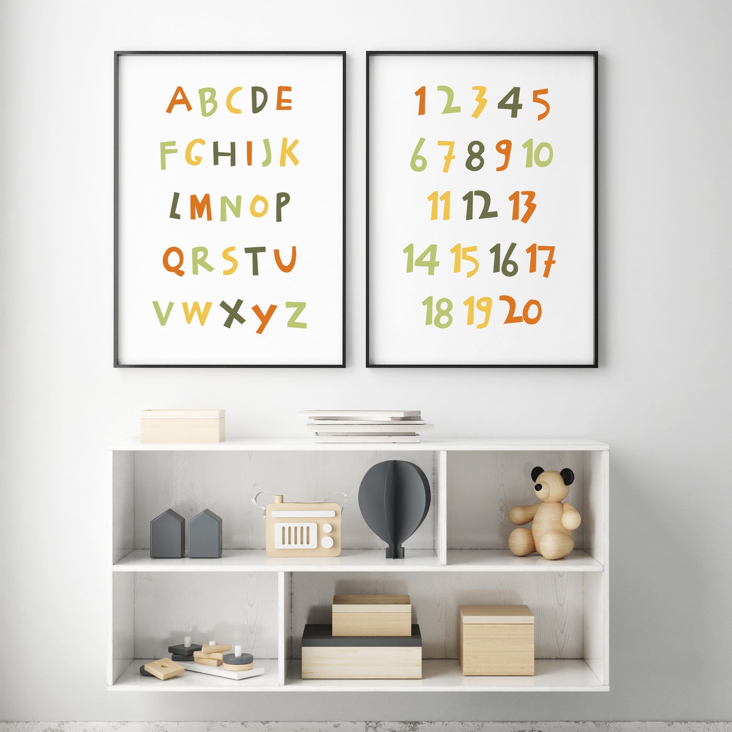 Jungle-Themed Alphabet and Counting Prints (Set of 2)