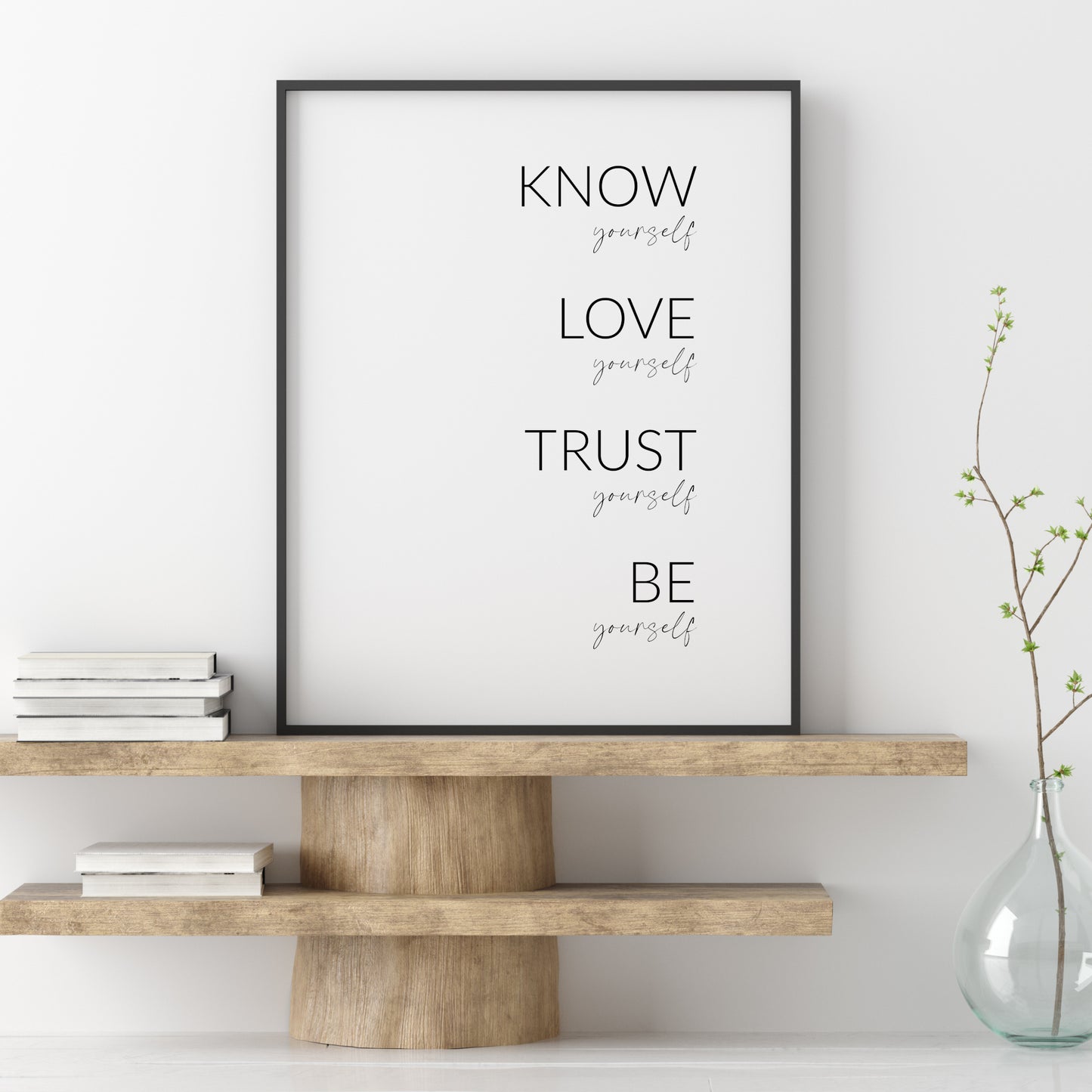 Know, Love, Trust, Be Yourself Print