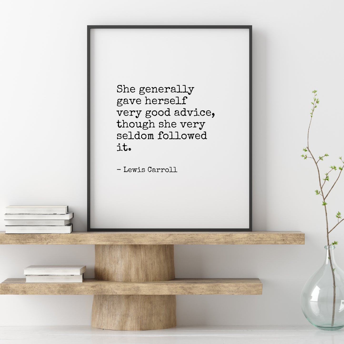 She Generally Gave Herself Very Good Advice from Lewis Carroll Print