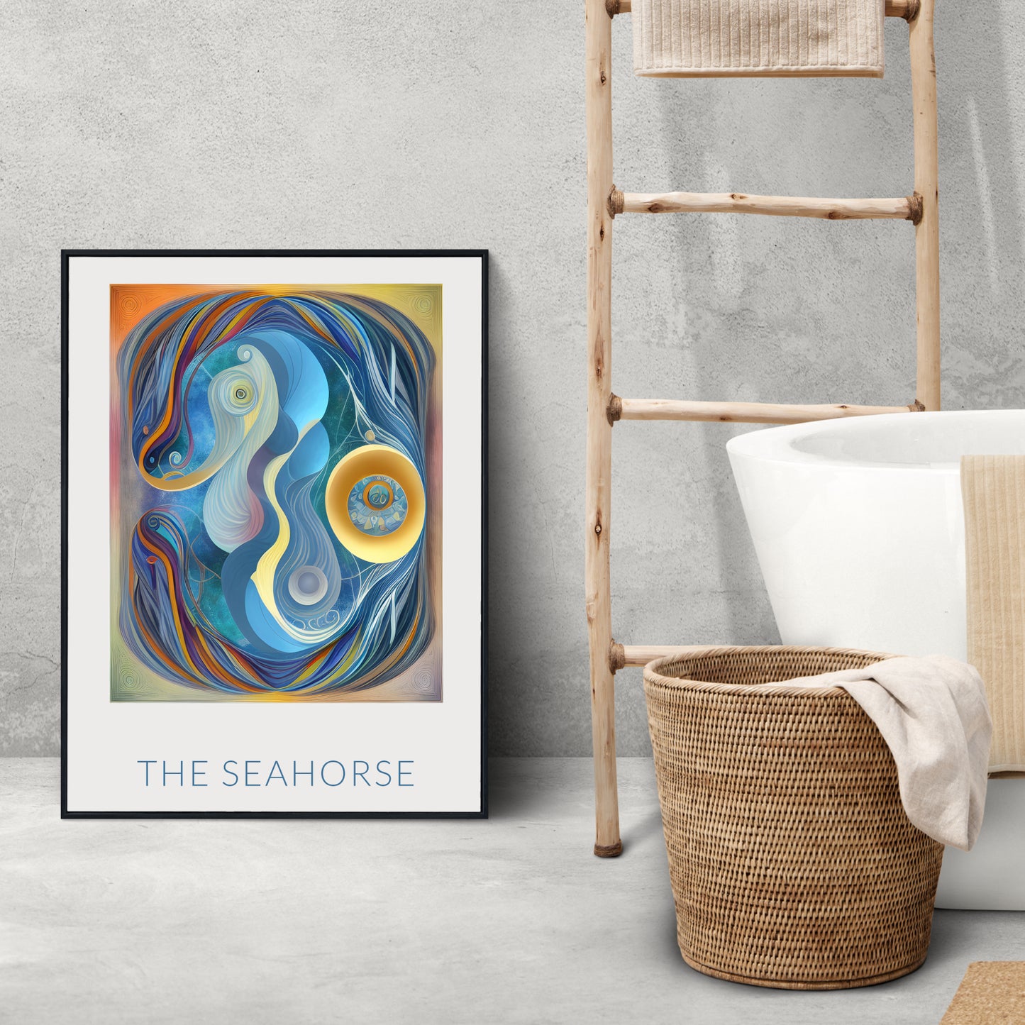 "The Seahorse" Abstract Print