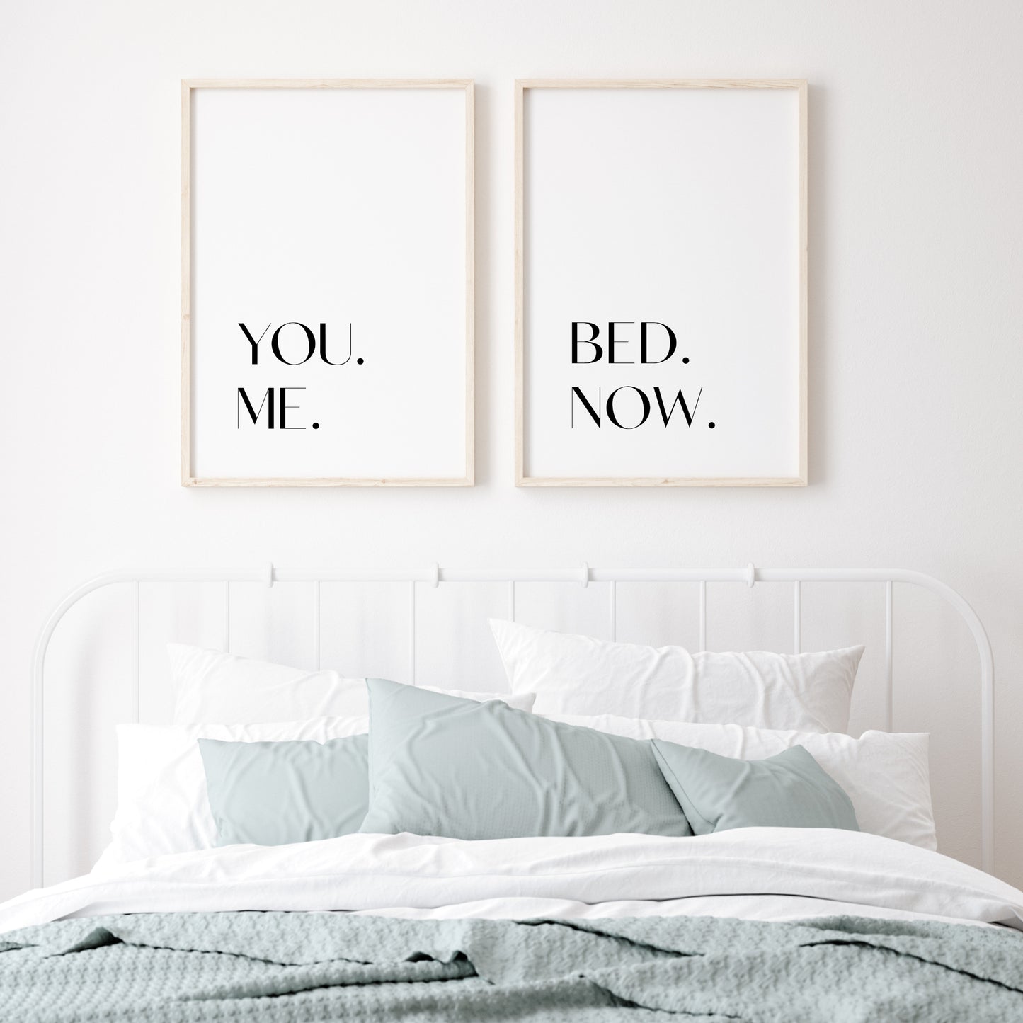 You Me Bed Now Prints (Set of 2)