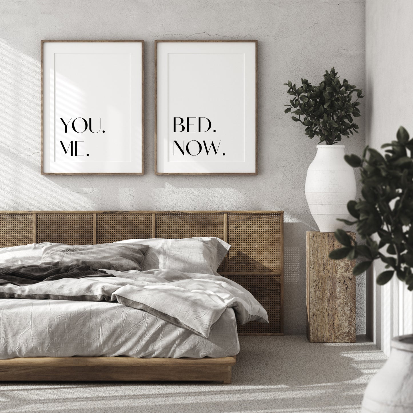 You Me Bed Now Prints (Set of 2)