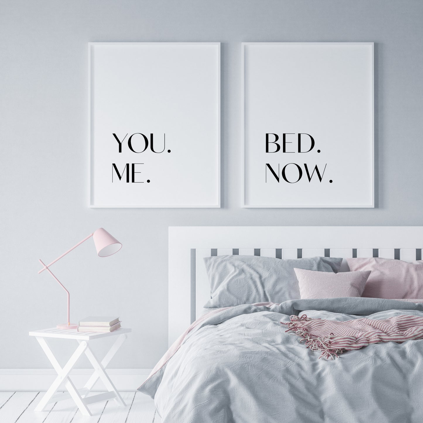 You Me Bed Now Prints (Set of 2)