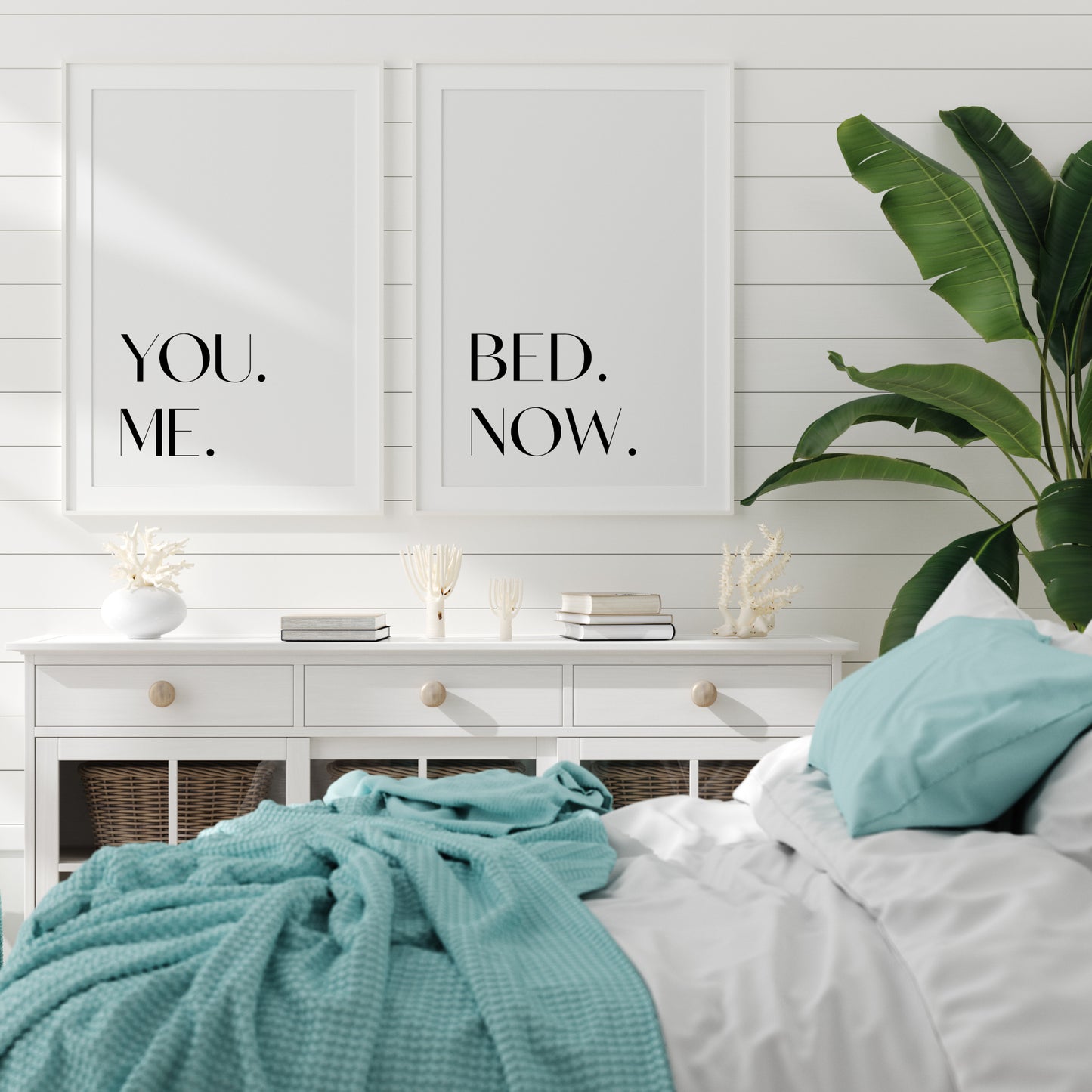 You Me Bed Now Prints (Set of 2)