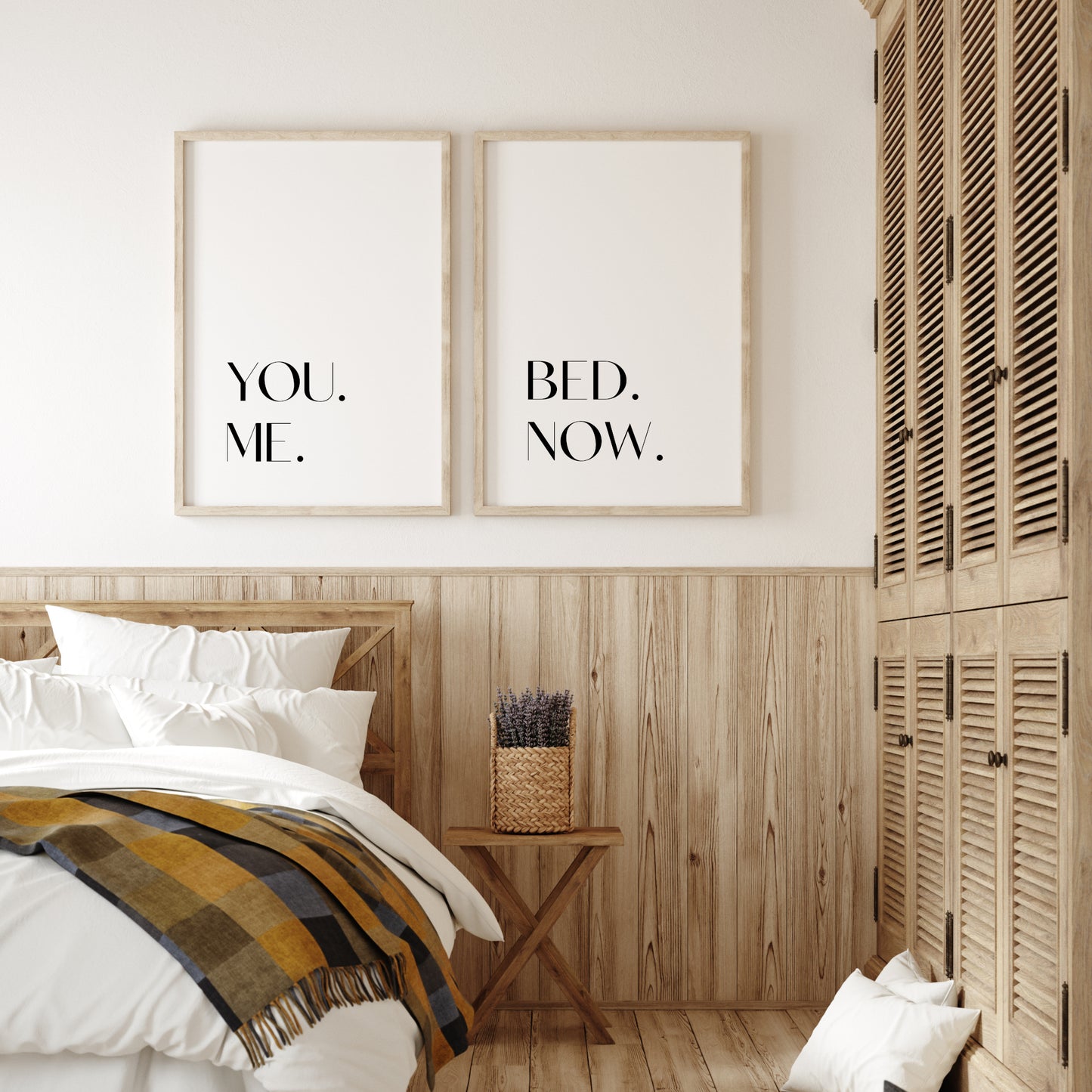 You Me Bed Now Prints (Set of 2)