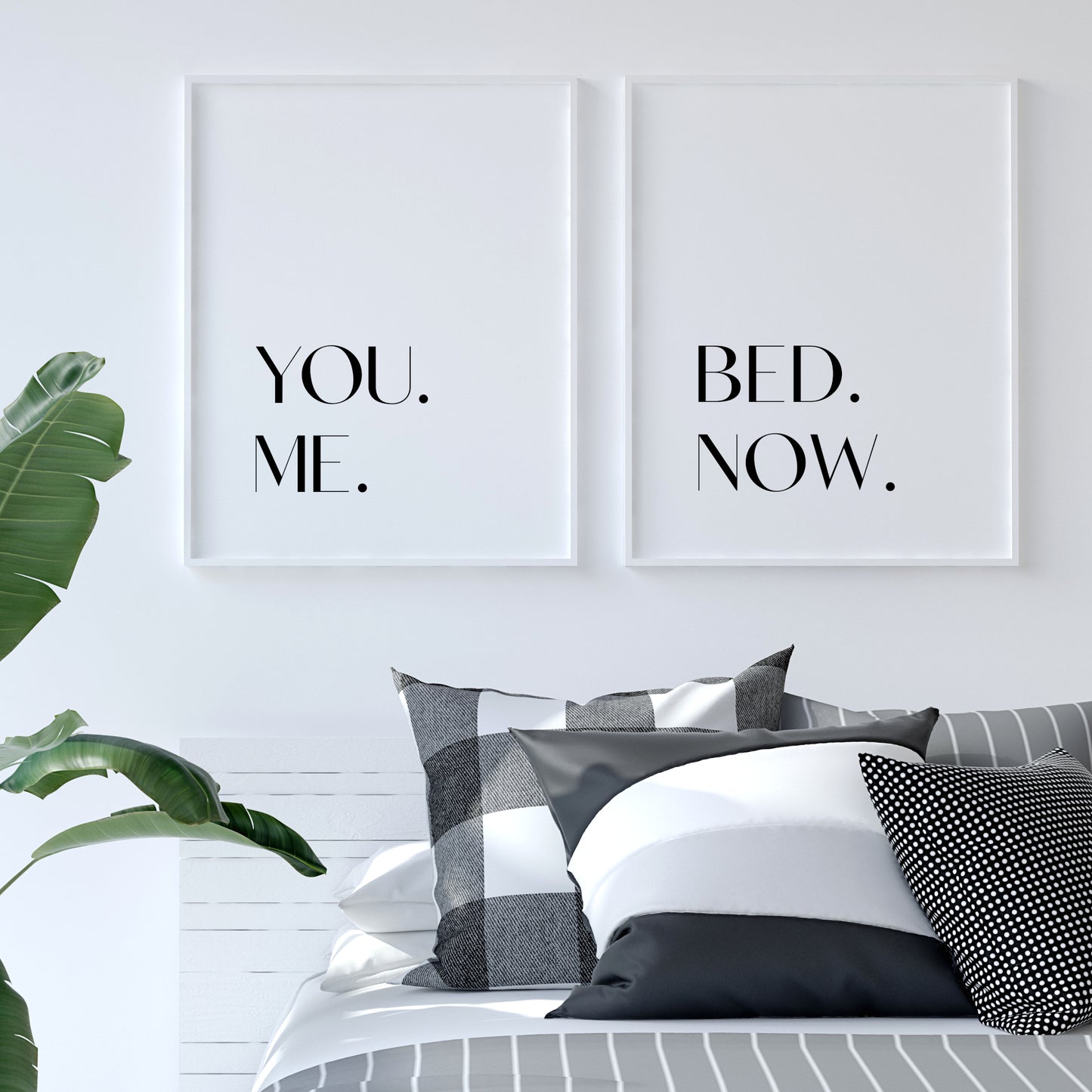 You Me Bed Now Prints (Set of 2)