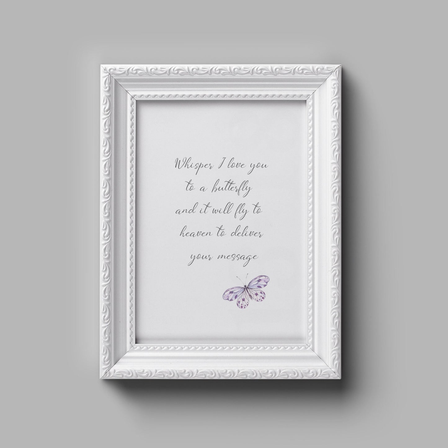 Whisper I Love You To A Butterfly Print