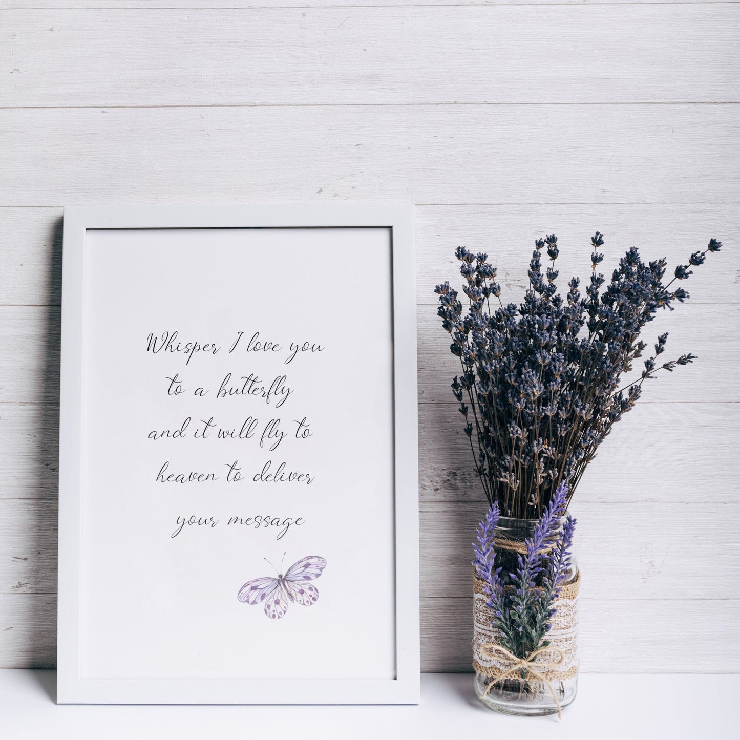 Whisper I Love You To A Butterfly Print