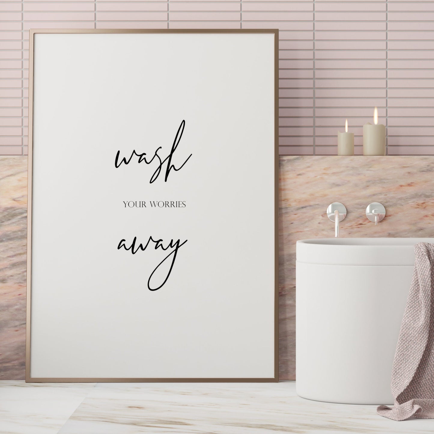 Get Naked & Wash Your Worries Away Prints (Set of 2)