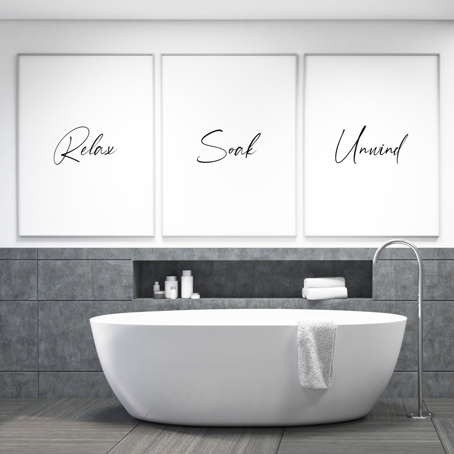 Relax Soak Unwind Prints (Set of 3)